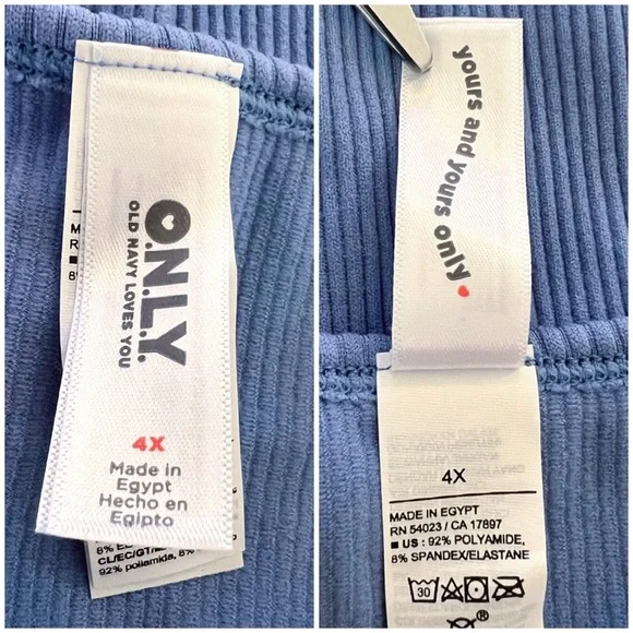 Old Navy NWT Ribbed Seamless Cropped Fitted Tank Top Plus Size 4X Loungewear New - Picture 4 of 4